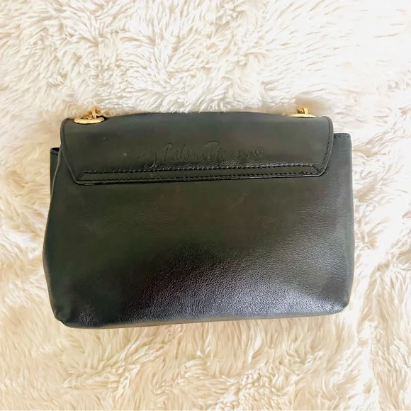 Paloma Picasso Crossbody Bag Black Leather Gold Chain Strap - Picture 6 of 12